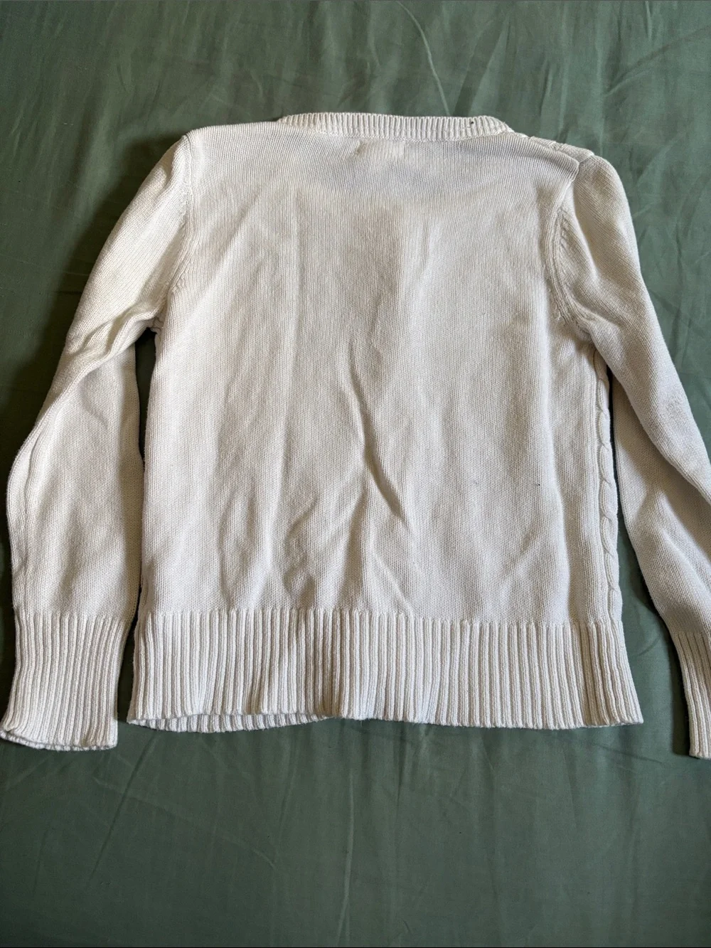 Cat & Jack White Cable Knit Button-Up Cardigan